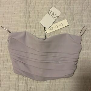 Zara Lilac Bustier Size XS NWT